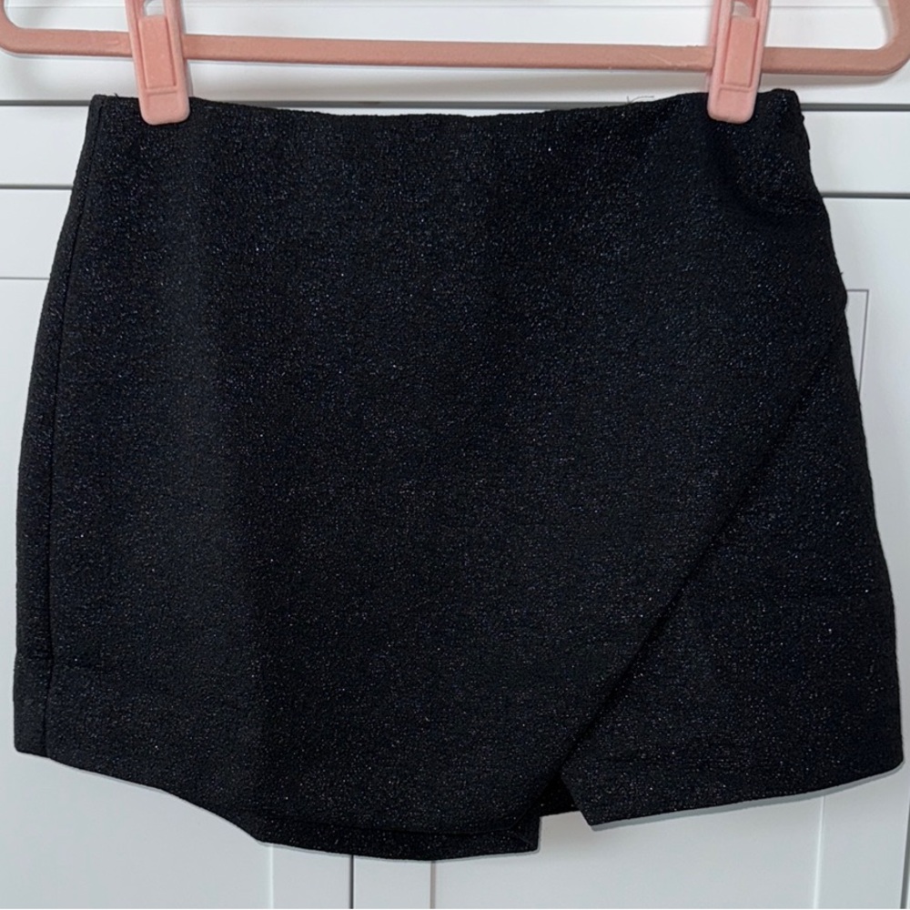 Black Sparkle Mini Skort